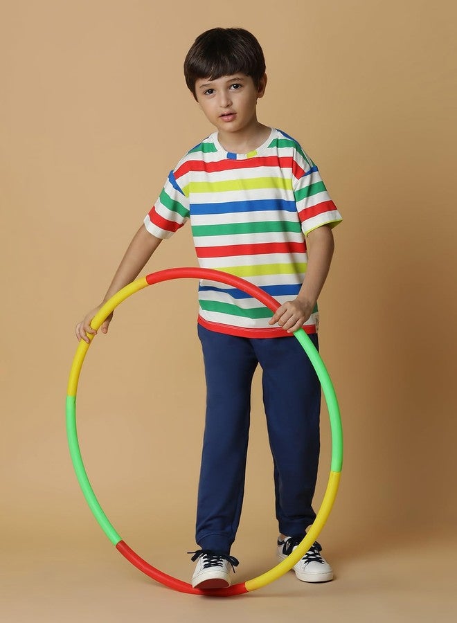 Tales & Stories Boys Navy Blue Cotton Regular Fit Solid Jogger-C101021-1-2Y-NB - Image 4