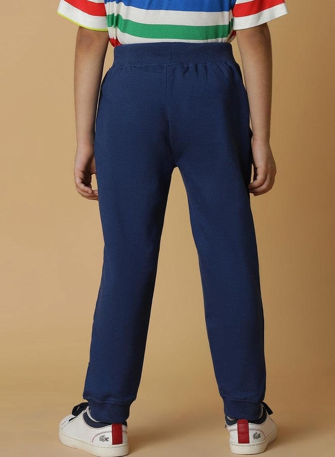 Tales & Stories Boys Navy Blue Cotton Regular Fit Solid Jogger-C101021-1-2Y-NB - Image 2