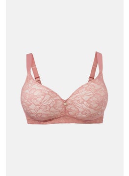 Tchibo Women Unlined Non Padded Premium Soft Bra, Coral  - Image 2