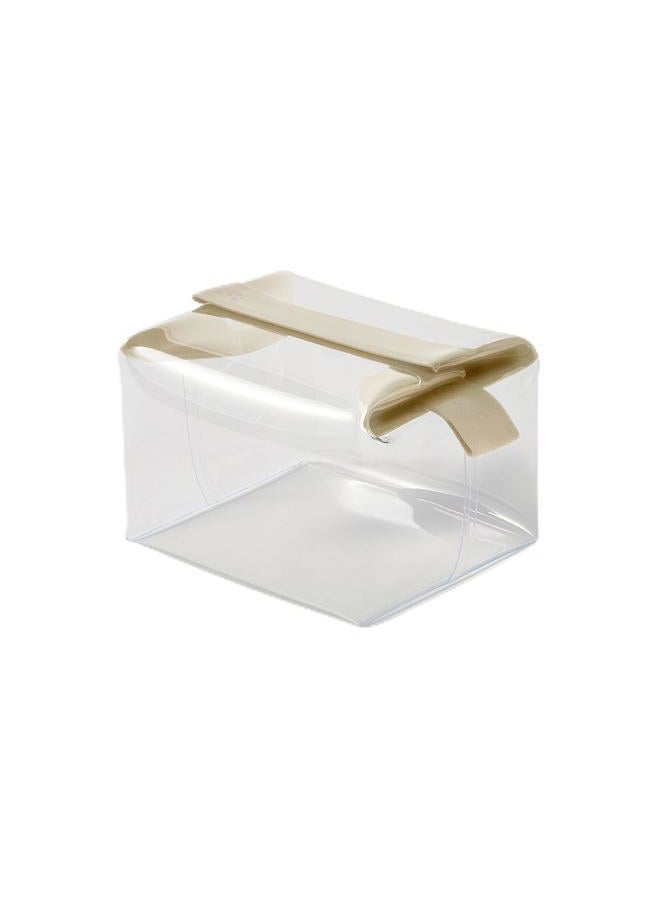 Cadence Parcel - Clear Dopp Kit with Magnetic Closure - Durable and Leak-Resistant Travel Toiletry Kit - TSA-Compliant & Modular Design - Hygiene Bag for Travel Essentials - 1 Qt - Pebble - Image 1