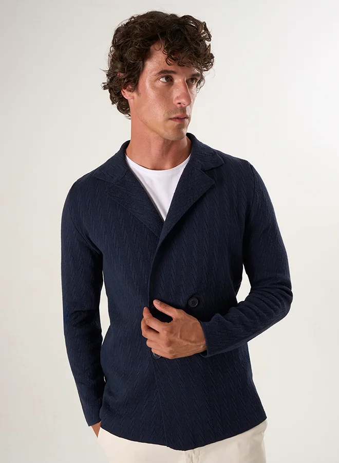 FELIX HARDY Notch Collar Cardigan