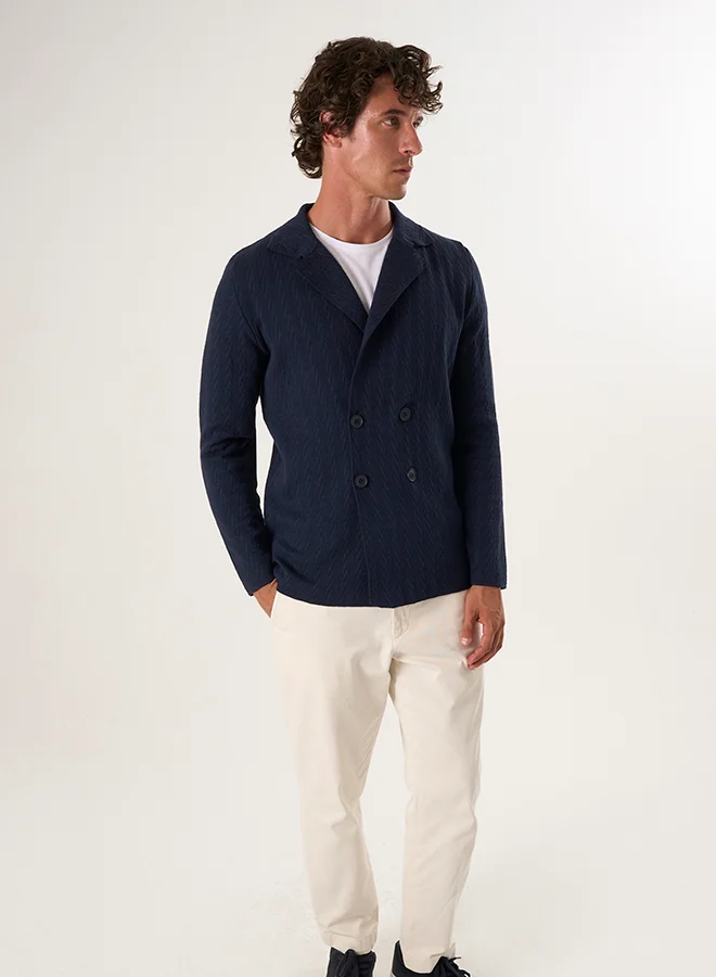 FELIX HARDY Notch Collar Cardigan