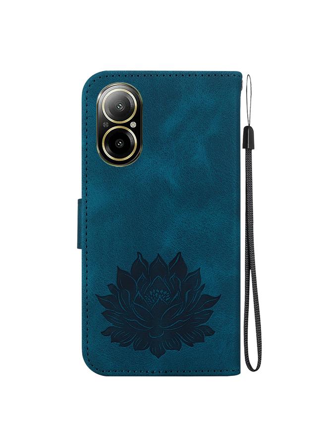 اس-توب جراب هاتف Realme C67 4G Global من الجلد المنقوش بنقشة لوتس - Image 3