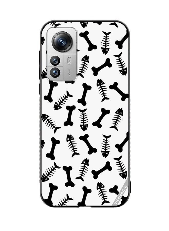 VR CREATIVE Protective Case Cover For Xiaomi 12 Pro Bones Seamless Pattern Design Multicolour - Image 1