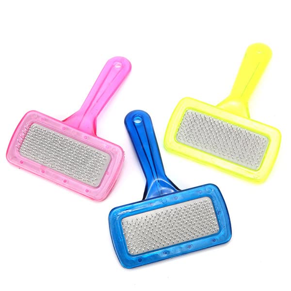 9UP™ Pet Grooming Tool | Pet Hair Comb | Soft Needle Plastic Pet Dog & Cat Hair Shedding Brush (Multicolor, Pack of 1) - Image 2