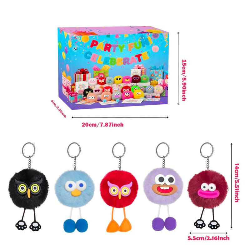 Holydeck 24 Pcs PreFilled Easter Eggs with Plush Toys Keychain Decoration Stuffed Toy Great for Kids Boys Girls Easter Basket Stuffers Party Favors Easter Egg Fillers Hunt (General) - Image 3