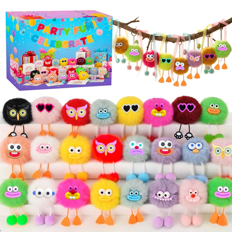 Holydeck 24 Pcs PreFilled Easter Eggs with Plush Toys Keychain Decoration Stuffed Toy Great for Kids Boys Girls Easter Basket Stuffers Party Favors Easter Egg Fillers Hunt (General) - Image 1