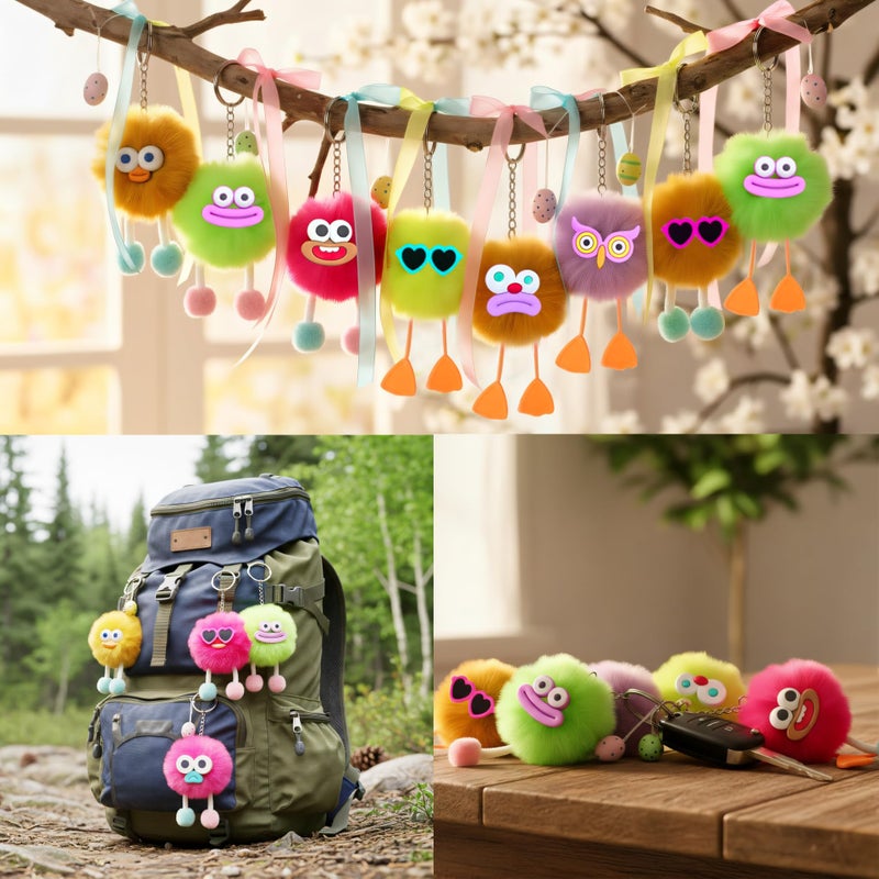 Holydeck 24 Pcs PreFilled Easter Eggs with Plush Toys Keychain Decoration Stuffed Toy Great for Kids Boys Girls Easter Basket Stuffers Party Favors Easter Egg Fillers Hunt (General) - Image 2