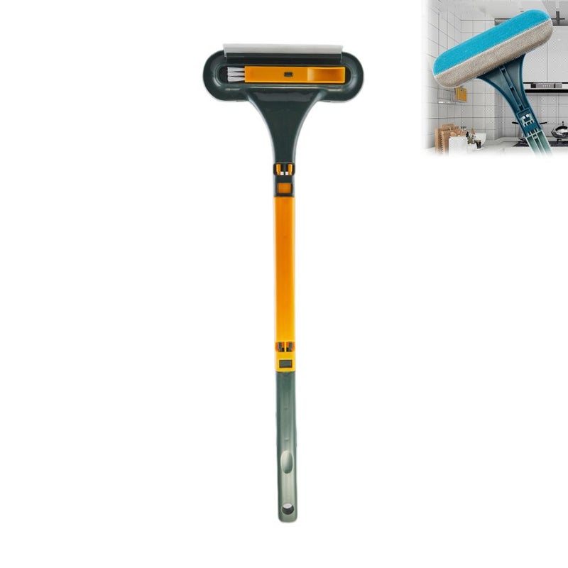 Screen cleaning tool, household tool, glass cleaner, no disassembly required, high-rise building squeegee, long-handled, double-sided glass cleaner for windows. - Image 2