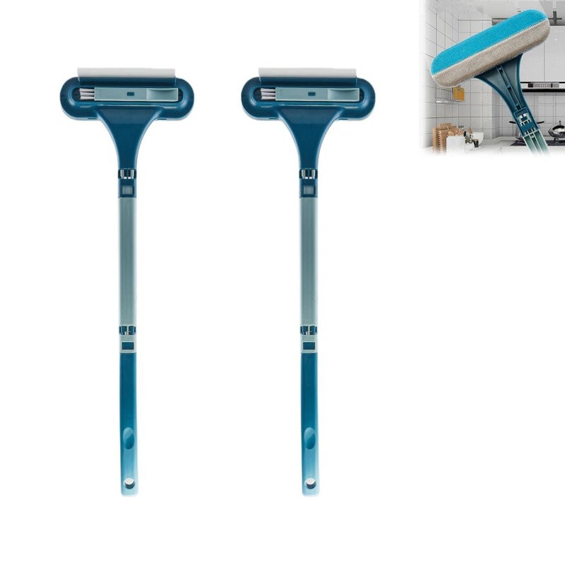 Screen cleaning tool, household tool, glass cleaner, no disassembly required, high-rise building squeegee, long-handled, double-sided glass cleaner for windows. - Image 5