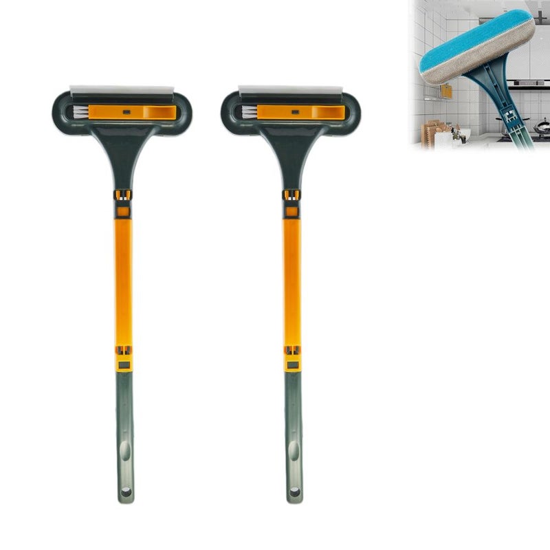 Screen cleaning tool, household tool, glass cleaner, no disassembly required, high-rise building squeegee, long-handled, double-sided glass cleaner for windows. - Image 4
