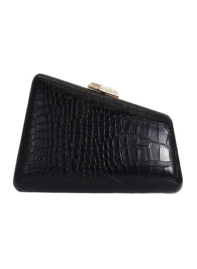 GSYPS Trendy Evening Clutch Purse for Women Stylish PU Leather Handbag Casual Crossbody Shoulder Bag for Banquet Party Black - Image 1