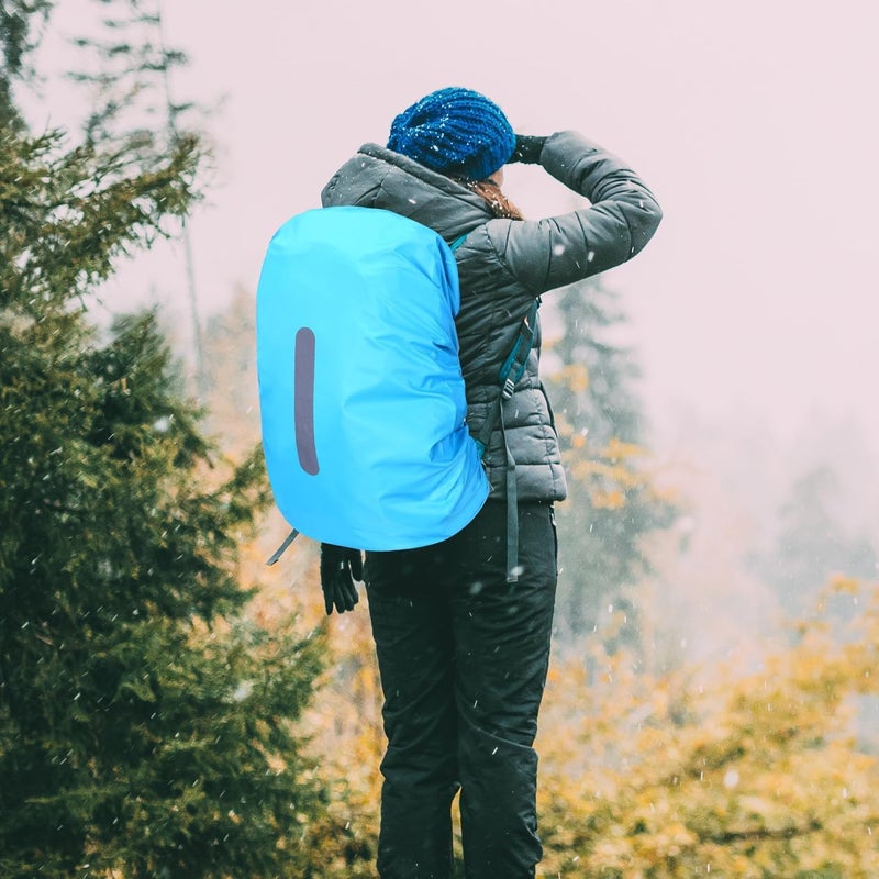 Aruicheng Backpack Rain Cover Waterproof Backpack Cover Rain Cover for Backpack with Reflective Strip Outdoor Back Pack Bag Covers Raincover Protector for Hiking Camping Hunting Biking Traveling 30L-40L - Image 5