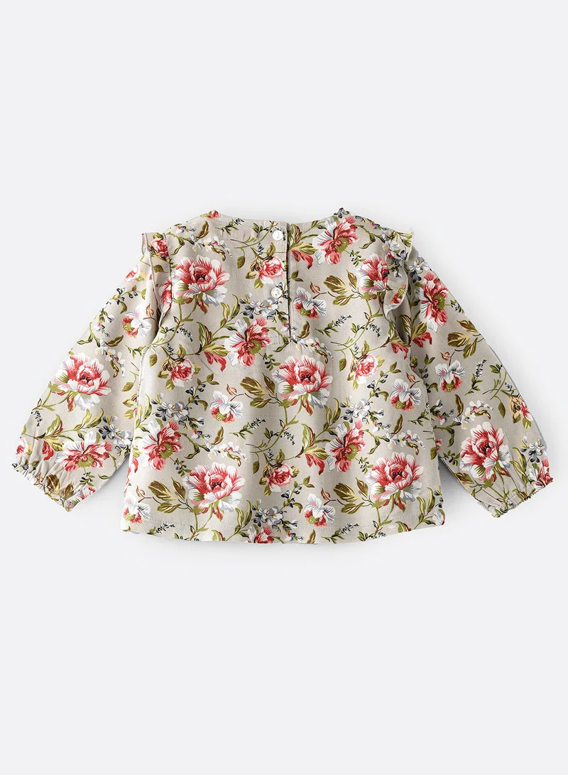 جيلين All over printed woven blouse