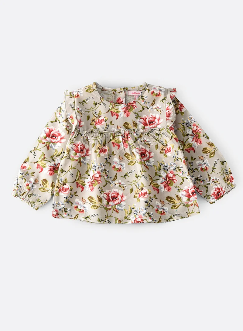 جيلين All over printed woven blouse