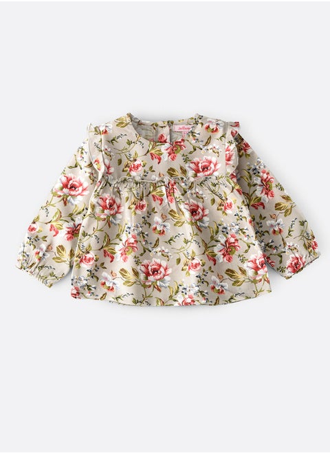 All over printed woven blouse