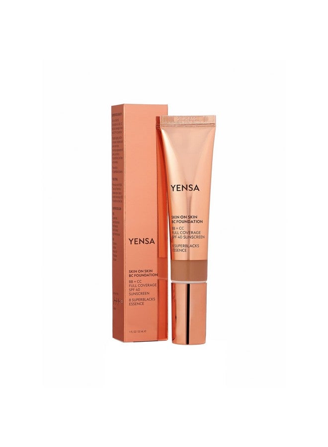 Yensa Bc Foundation Full Coverage Skin Superfood Hydrating Serum & Spf 40 Sunscreen (Deep Cool) 1 Fl Oz - Image 2