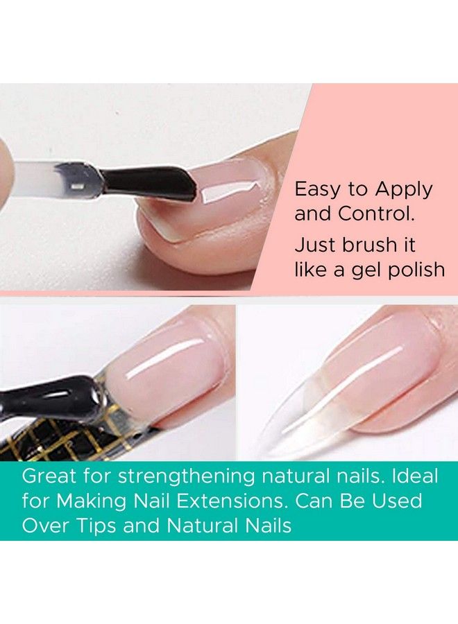 Karlash Brush On Builder Gel Soak Off Build It Gel Strong Gel Crystal Clear For Sculpting Nail Extension And Strengthening Natural Nails 0.5 Oz (Crystal Clear) - Image 5