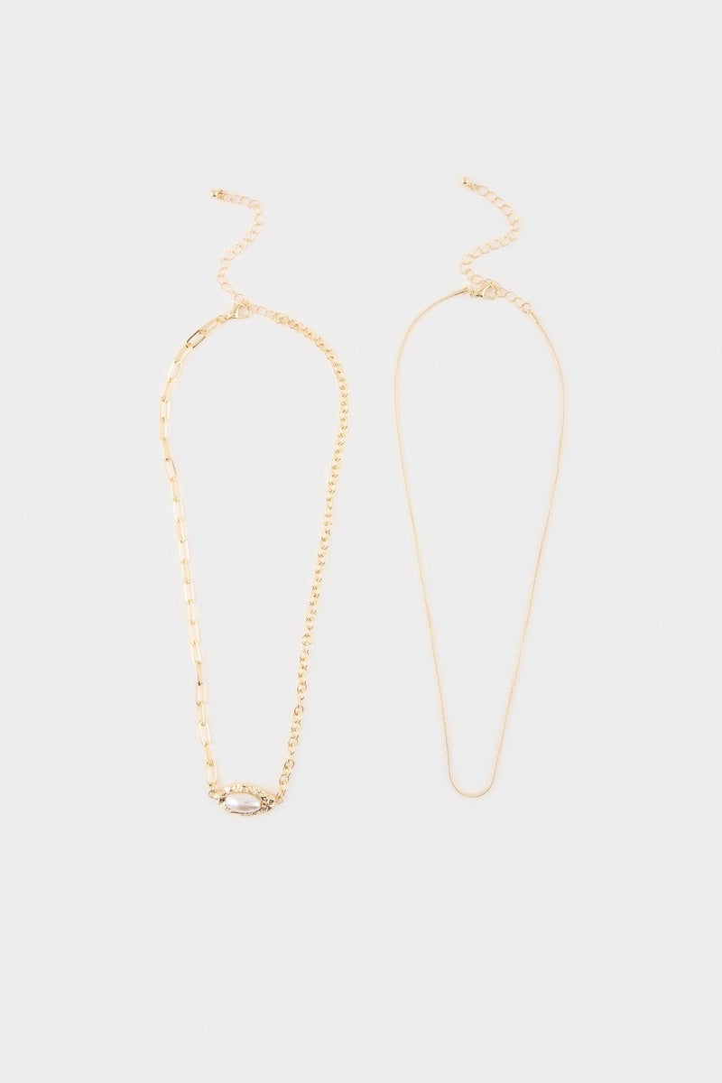 DeFacto Gold Woman Woman 2 Piece Necklace Set Casual - Image 3