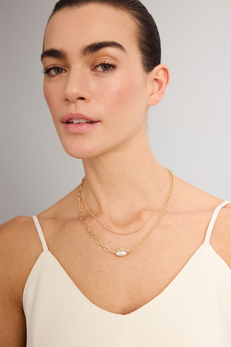 DeFacto Gold Woman Woman 2 Piece Necklace Set Casual - Image 1