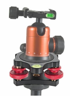 Y&D Photography Leveling Base Camera Tripod Leveler Tri-Wheel Adjusting Plate with Bubble Level 3/8in Screw 3 Dials +/-5 Degree Precision Adjustment Aluminum Alloy Construction  - Image 3