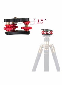 Y&D Photography Leveling Base Camera Tripod Leveler Tri-Wheel Adjusting Plate with Bubble Level 3/8in Screw 3 Dials +/-5 Degree Precision Adjustment Aluminum Alloy Construction  - Image 4
