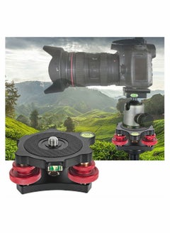 Y&D Photography Leveling Base Camera Tripod Leveler Tri-Wheel Adjusting Plate with Bubble Level 3/8in Screw 3 Dials +/-5 Degree Precision Adjustment Aluminum Alloy Construction  - Image 2