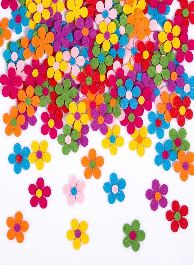 Naler 120pcs Felt Flowers Fabric Flower Embellishments for DIY Crafts Sewing Spring Handcraft Decoration, 1.1 Inch, Assorted Colors - Image 1