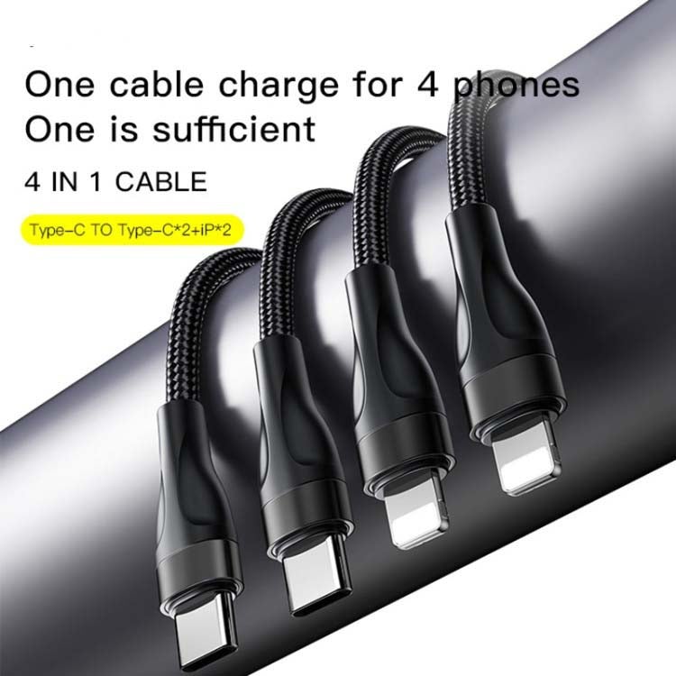 CA110 4-In-1 Type-C Data Cable – Multi-Device Fast Charging & Data Transfer - Image 5