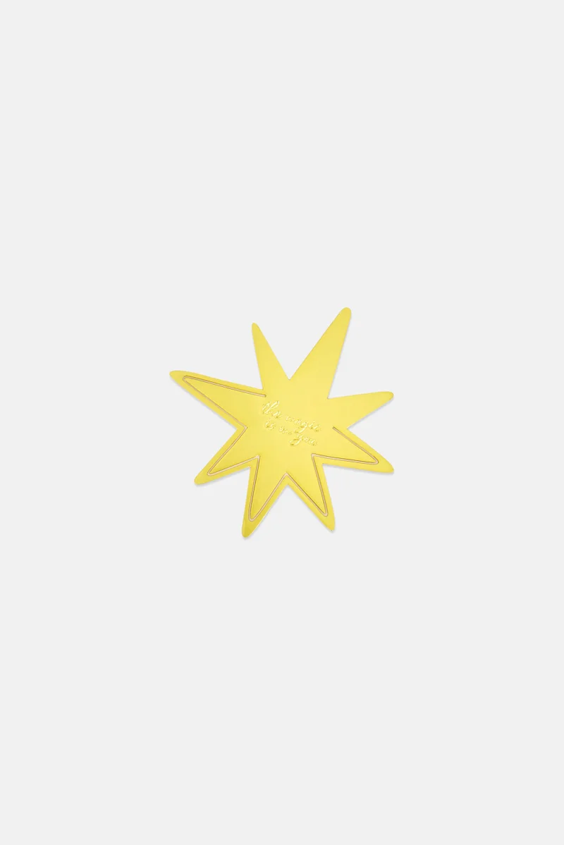 Muy Mucho Star Shape The magic Is On You Bookmark Brass, Gold