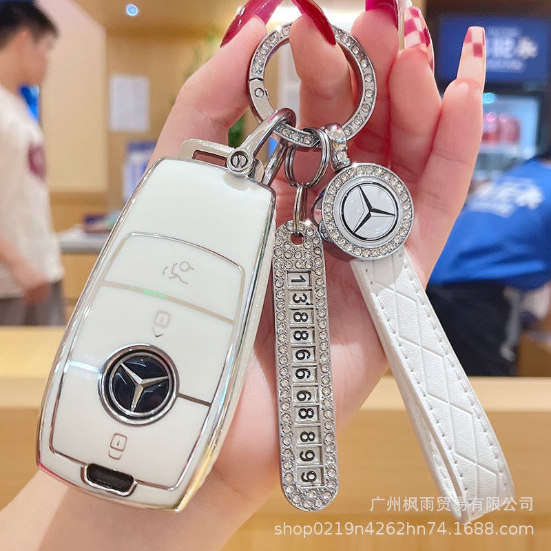 Suitable For Mercedes-Benz E300L Car Key Cover Ladies E-Class C- Class C260L C200L A200L Glc300L - Image 2