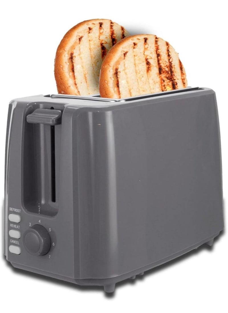 Generic - 2 Slice Bread Toaster, 7 Adjustable Browning Control, Defrost/Reheat/Cancel Functions, Cool Touch Body, Slide-Out Crumb Tray, 750W Power for Breakfast, Snacks - Image 1