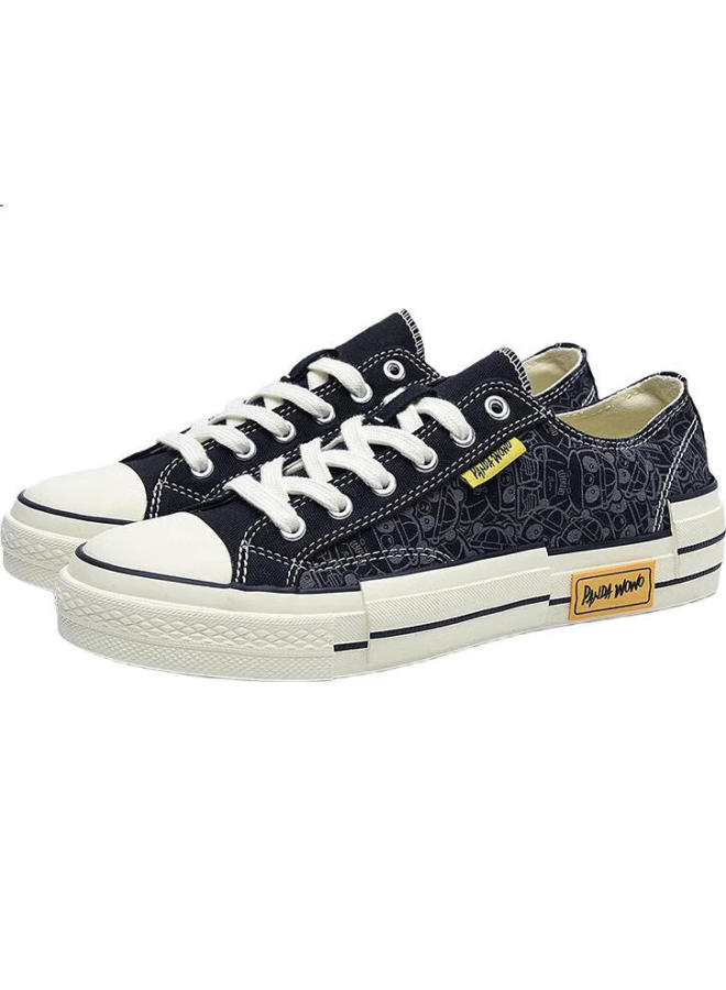 HLA Home Panda Wowo Canvas Shoes Men'S Fashionable And Comfortable Sneakers Haafbm1Daq012 Black Size 40 - Image 3
