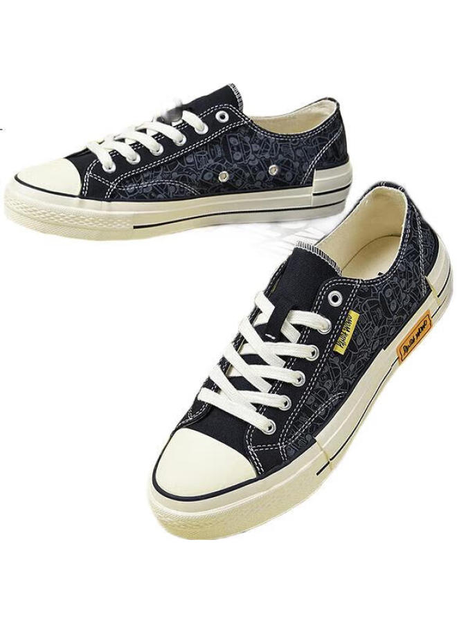 HLA Home Panda Wowo Canvas Shoes Men'S Fashionable And Comfortable Sneakers Haafbm1Daq012 Black Size 40 - Image 1
