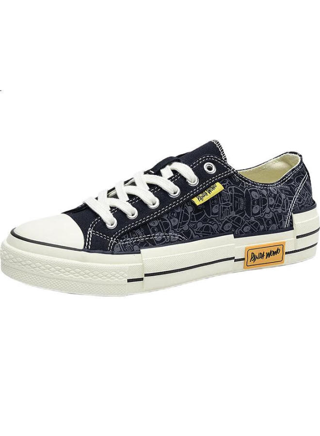 HLA Home Panda Wowo Canvas Shoes Men'S Fashionable And Comfortable Sneakers Haafbm1Daq012 Black Size 40 - Image 2