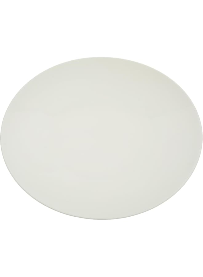 Rosa By Fathy Mahmoud Coup Flat Plate, 27 Cm Size, Ivory - Image 1