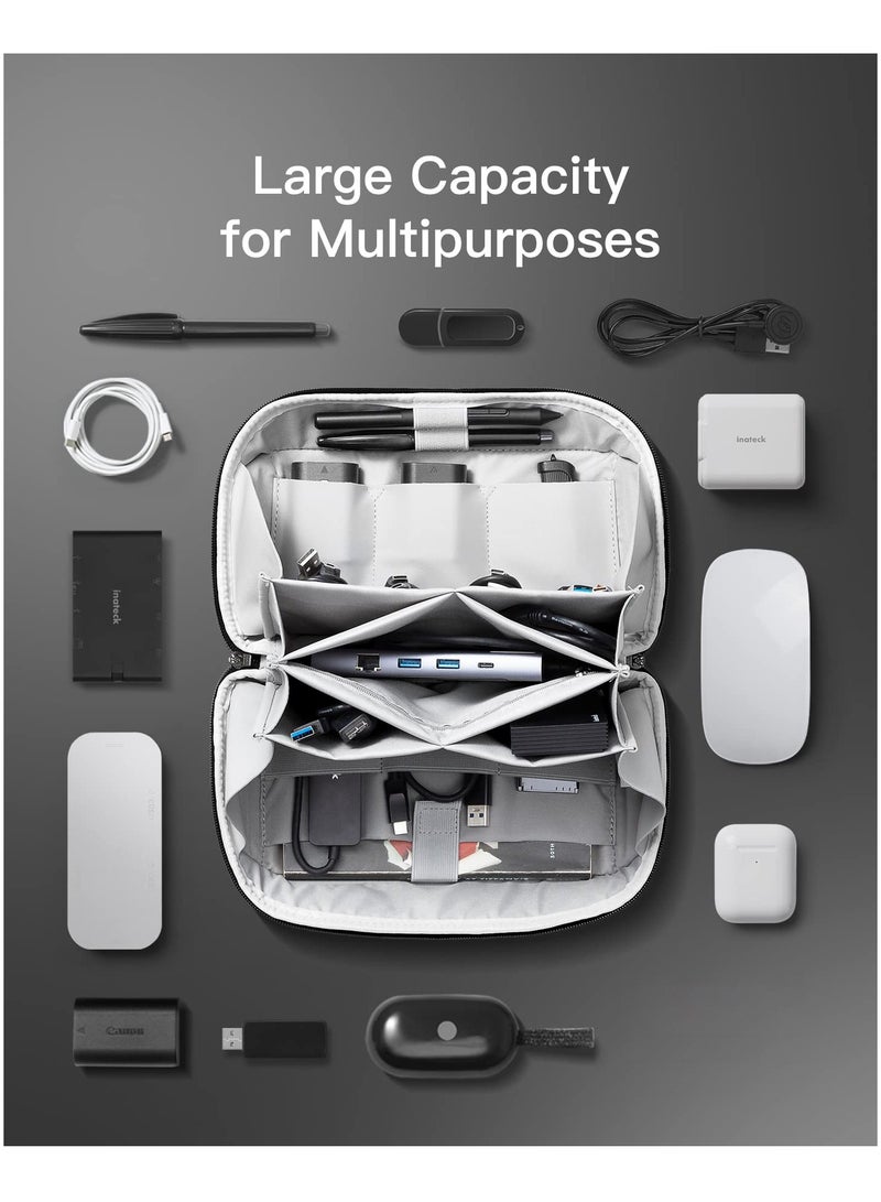 SYOSI Electronics Organizer Travel Case, Waterproof Tech Pouch, Large Travel Friendly Bag for Electronic Accessories, Cable, Cord, Charger, Phone, Ideal Tech Organizer for On the Go - Image 4