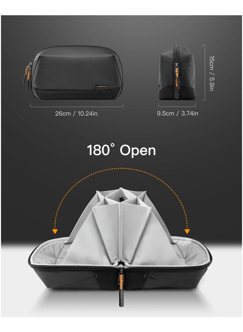 SYOSI Electronics Organizer Travel Case, Waterproof Tech Pouch, Large Travel Friendly Bag for Electronic Accessories, Cable, Cord, Charger, Phone, Ideal Tech Organizer for On the Go - Image 2