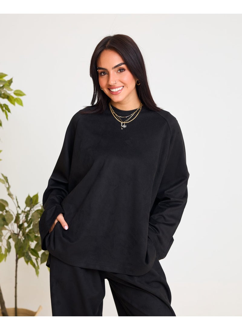 Dresscode Oversized Ribbed Black Set - Image 3