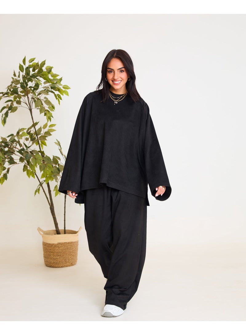 Dresscode Oversized Ribbed Black Set - Image 4