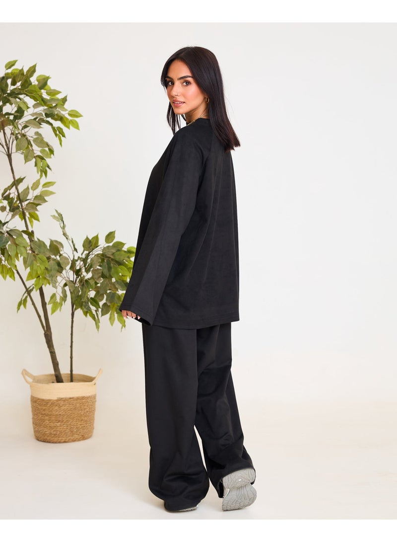 Dresscode Oversized Ribbed Black Set - Image 2