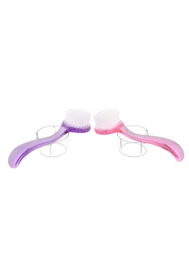 CM Pack of 4 Nail Brushes Manicure Fingernail Scrubbing Cleaning Brushes with Round Cover Long Handle for Hands Nails Toenails Cleaning  - Image 2