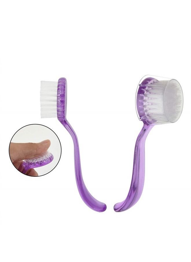 CM Pack of 4 Nail Brushes Manicure Fingernail Scrubbing Cleaning Brushes with Round Cover Long Handle for Hands Nails Toenails Cleaning  - Image 5