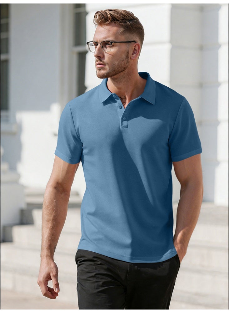 general Men's Polo Shirts Short Sleeve Golf Shirts Classic Fit Casual Performance T-Shirt - Image 1
