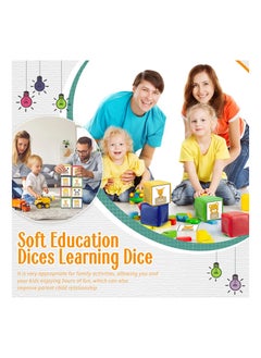 Y&D 4PCS Large DIY Education Game Dice Infant Early Foam Blocks Educational Playing Dice with Pockets Soft Stacking Toys Photo Child (4.72 Inch)  - Image 3