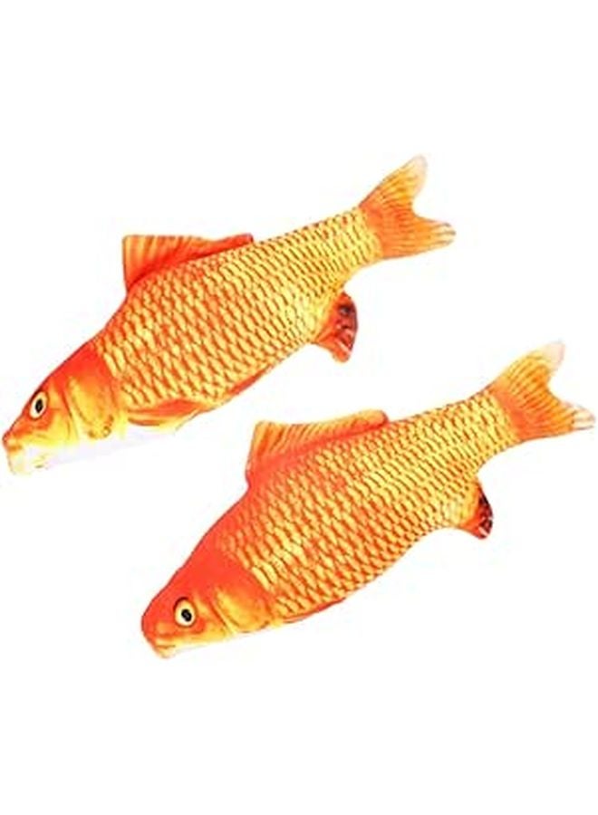 Realistic Carp Cat Toy Plush Interactive Teaser Prevents Scratching Furniture Red - Image 1