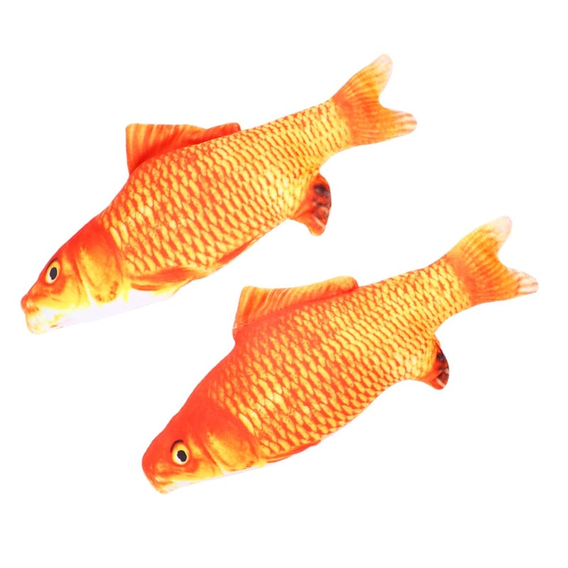 Realistic Carp Cat Toy Plush Interactive Teaser Prevents Scratching Furniture Red - Image 2