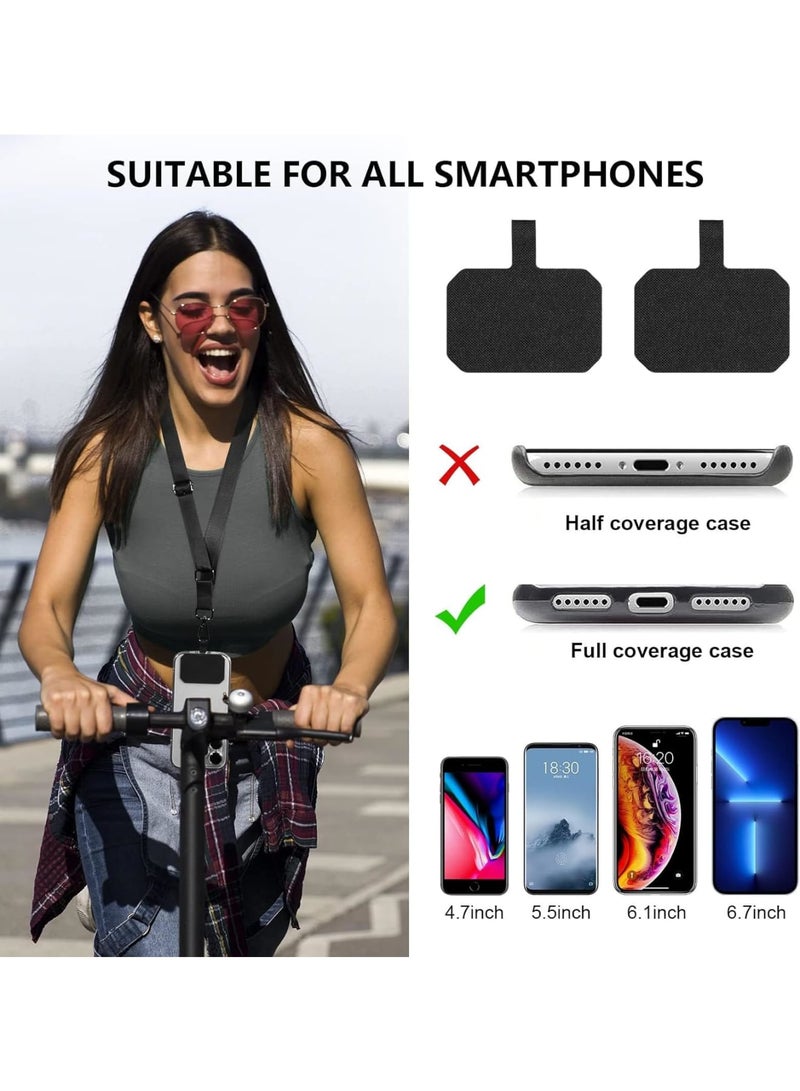 Excefore Cell Phone Tether Tab without Adhesive, 5 Pack Universal Phone Lanyard Replacement Part for Phone Strap, Safety Lanyard Patch Pad for Mobile Phones Most Smartphones - Image 4
