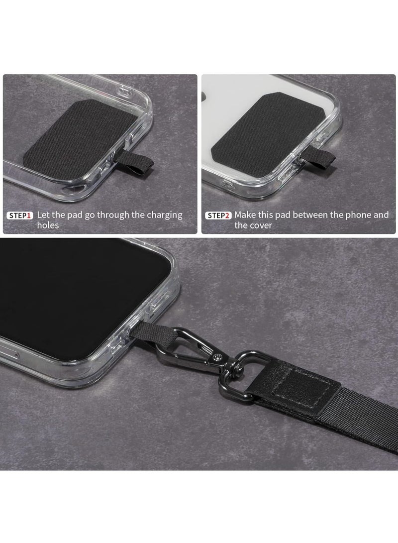 Excefore Cell Phone Tether Tab without Adhesive, 5 Pack Universal Phone Lanyard Replacement Part for Phone Strap, Safety Lanyard Patch Pad for Mobile Phones Most Smartphones - Image 3