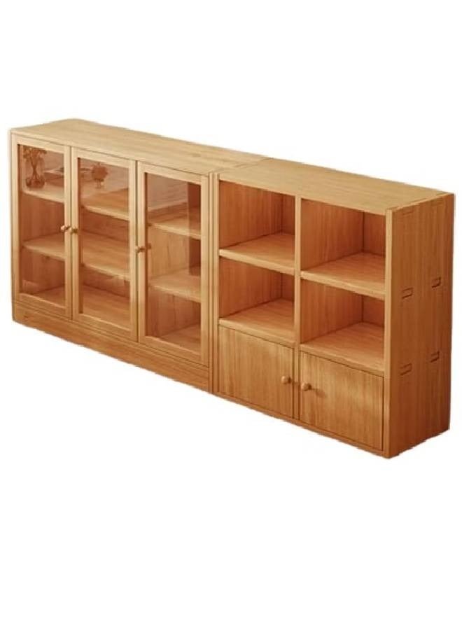 NKX Multi-Layer Storage Bookshelf Rack Stylish Living Room Home Storage with and Transparent Door  - Image 1